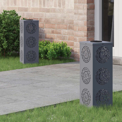 Solar Led Weg Licht 2 Pcs Silber Galvanisiertes Stahl