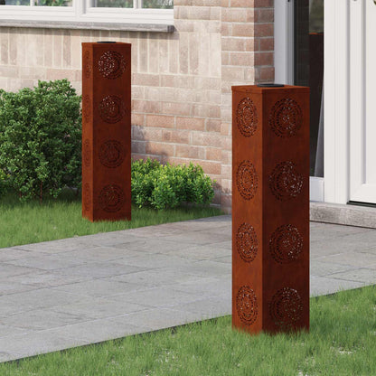 Solar Led Weg Licht 2 Pcs Silber Galvanisiertes Stahl