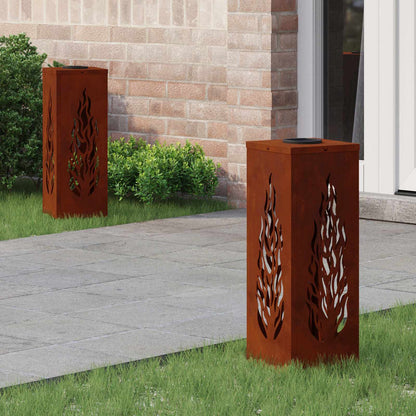 Solar Led Weg Licht 2 Pcs Silber Galvanisiertes Stahl