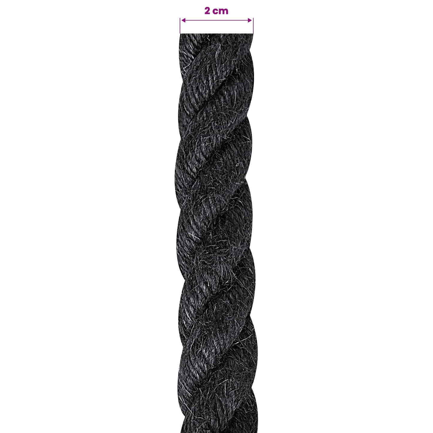 Juteseil 20 100% Tossa Jute Schwarz