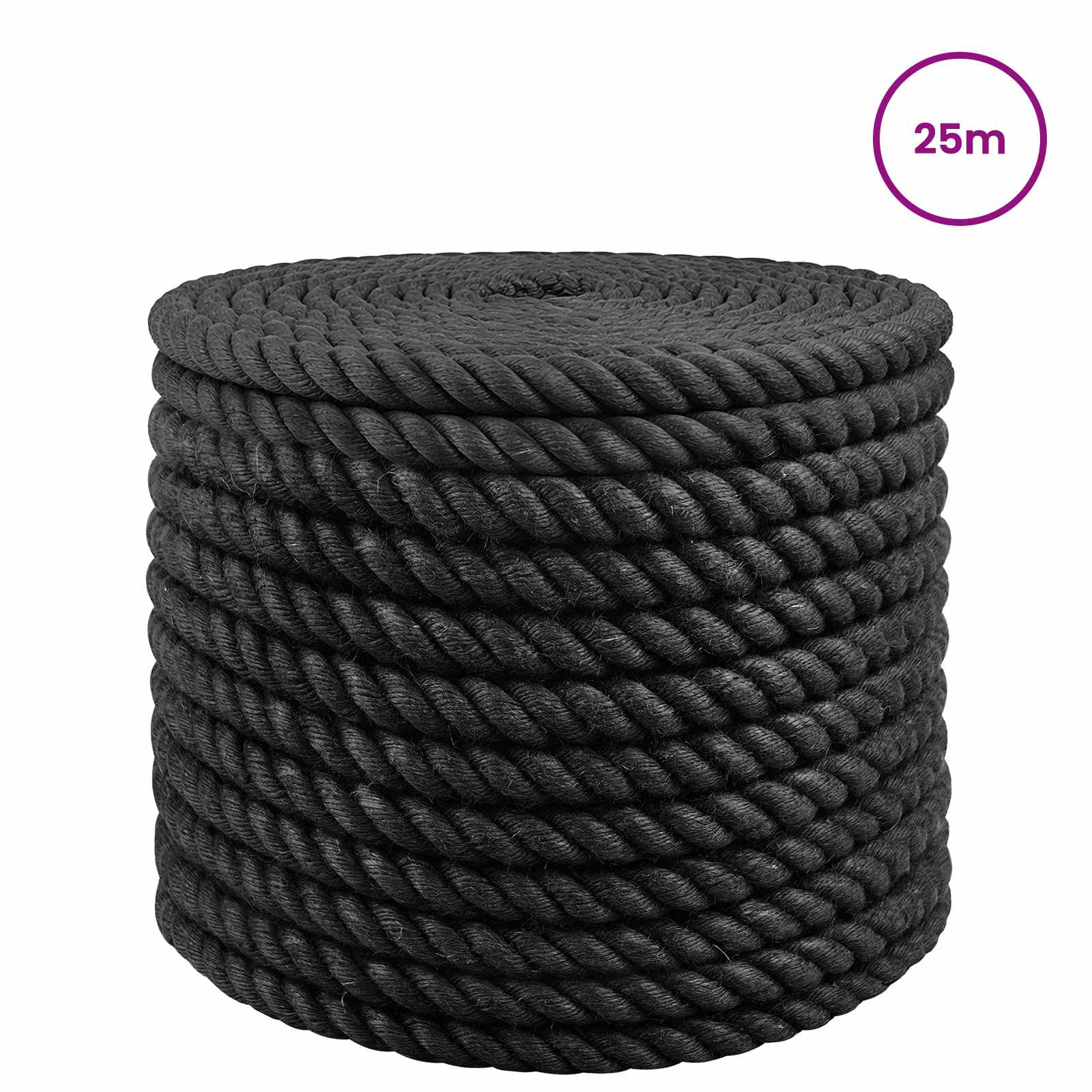 Juteseil 20 100% Tossa Jute Schwarz