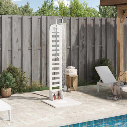 Outdoor-Dusche 223 Cm Imprägniertes Kiefernholz Und Edelstahl