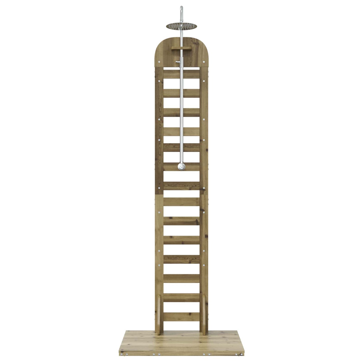 Outdoor-Dusche 223 Cm Imprägniertes Kiefernholz Und Edelstahl