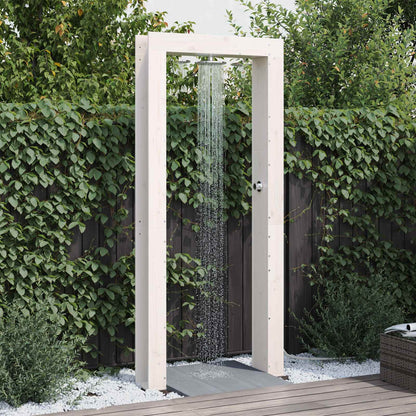 Outdoor-Dusche 226 Cm Massives Douglasholz Und Edelstahl Natur