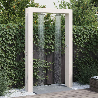 Outdoor-Dusche 226 Cm Massives Douglasholz Und Edelstahl Natur
