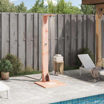 Outdoor-Dusche 214,5 Cm Imprägniertes Kiefernholz Und Edelstahl