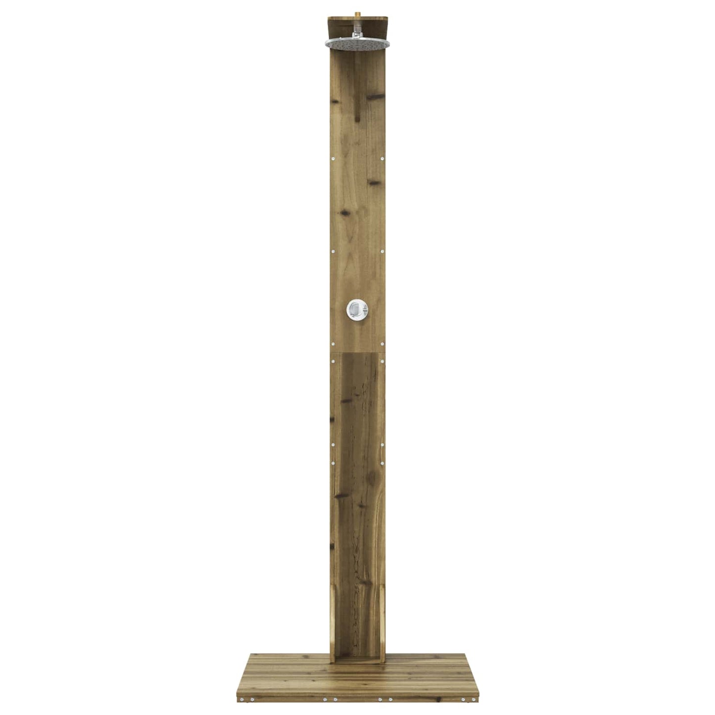 Outdoor-Dusche 214,5 Cm Imprägniertes Kiefernholz Und Edelstahl