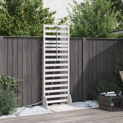 Outdoor-Dusche 225 Cm Imprägniertes Kiefernholz Und Edelstahl