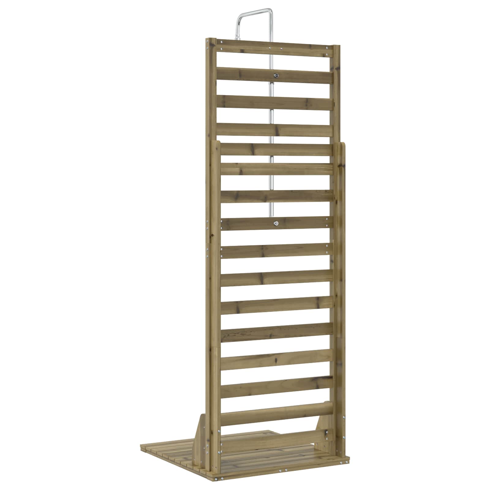 Outdoor-Dusche 225 Cm Imprägniertes Kiefernholz Und Edelstahl