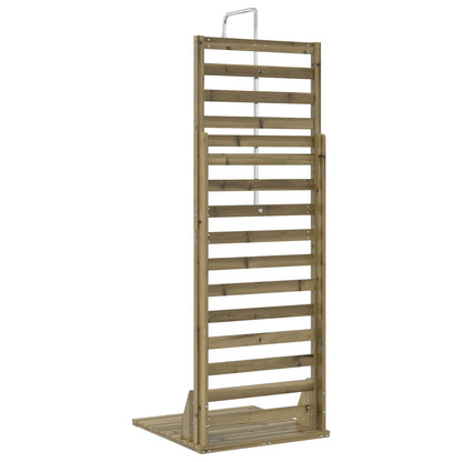 Outdoor-Dusche 225 Cm Imprägniertes Kiefernholz Und Edelstahl