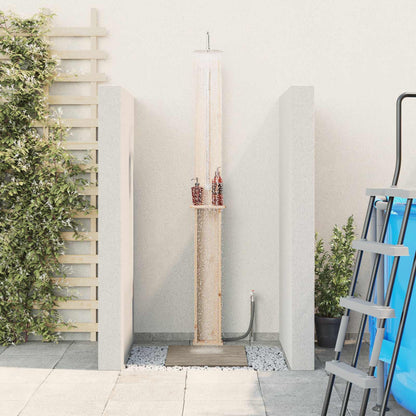 Outdoor-Dusche 246 Cm Massives Douglasholz Und Edelstahl Natur