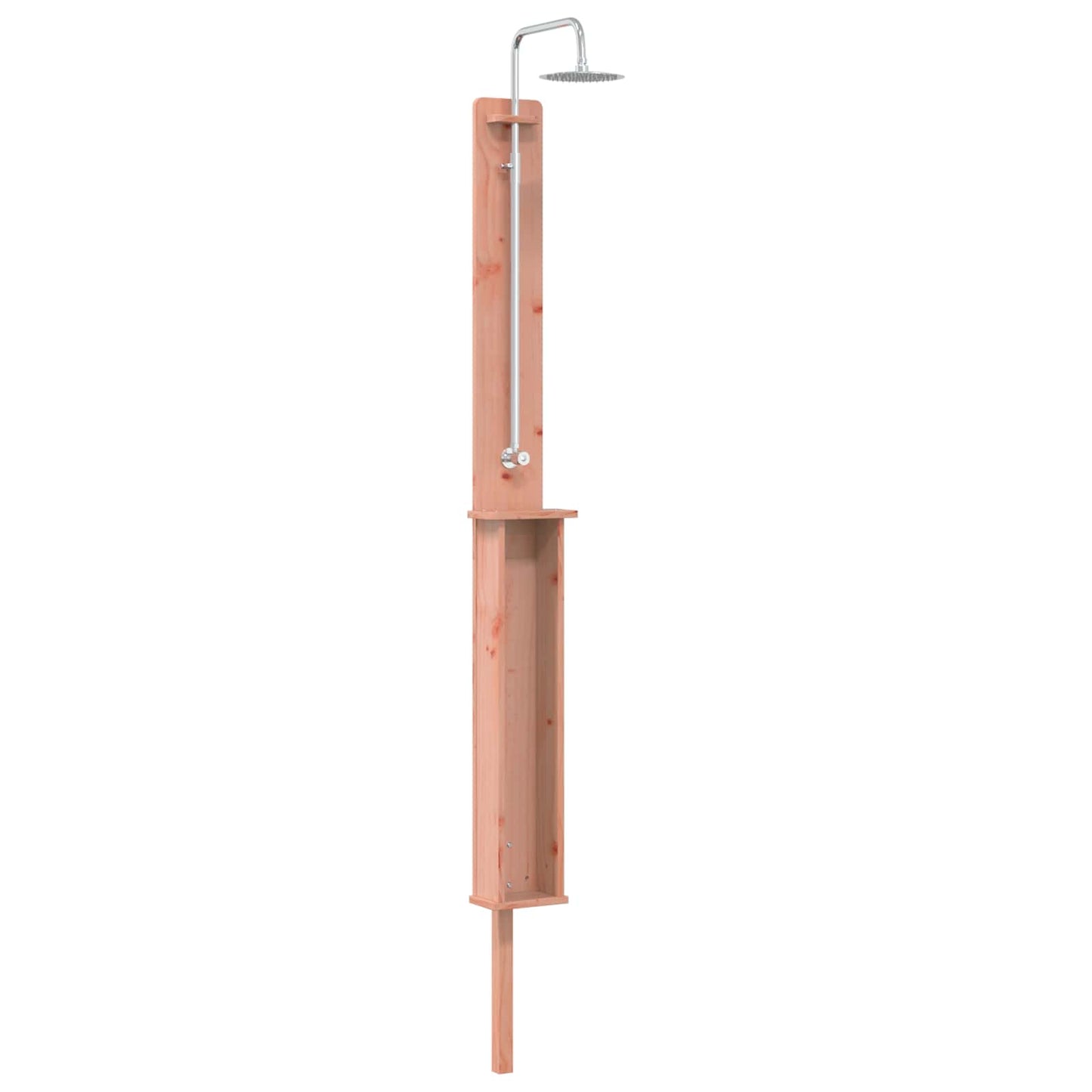 Outdoor-Dusche 246 Cm Massives Douglasholz Und Edelstahl Natur