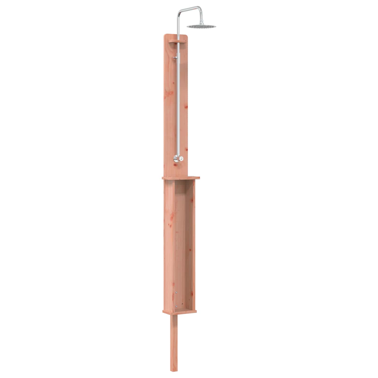 Outdoor-Dusche 246 Cm Massives Douglasholz Und Edelstahl Natur