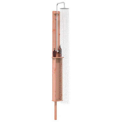 Outdoor-Dusche 246 Cm Massives Douglasholz Und Edelstahl Natur