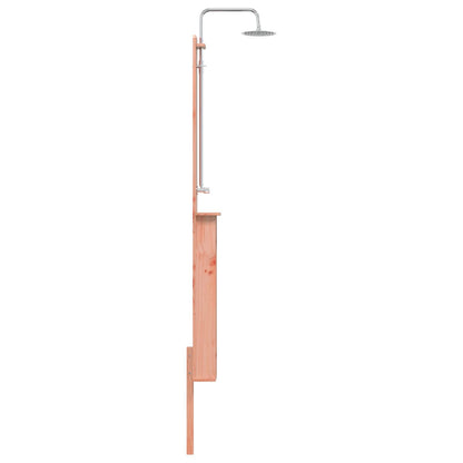 Outdoor-Dusche 246 Cm Massives Douglasholz Und Edelstahl Natur