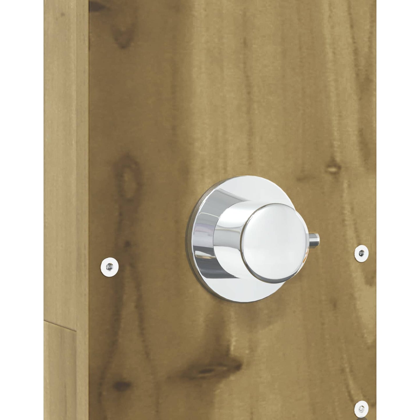 Outdoor-Dusche 210 Cm Imprägniertes Kiefernholz Und Edelstahl