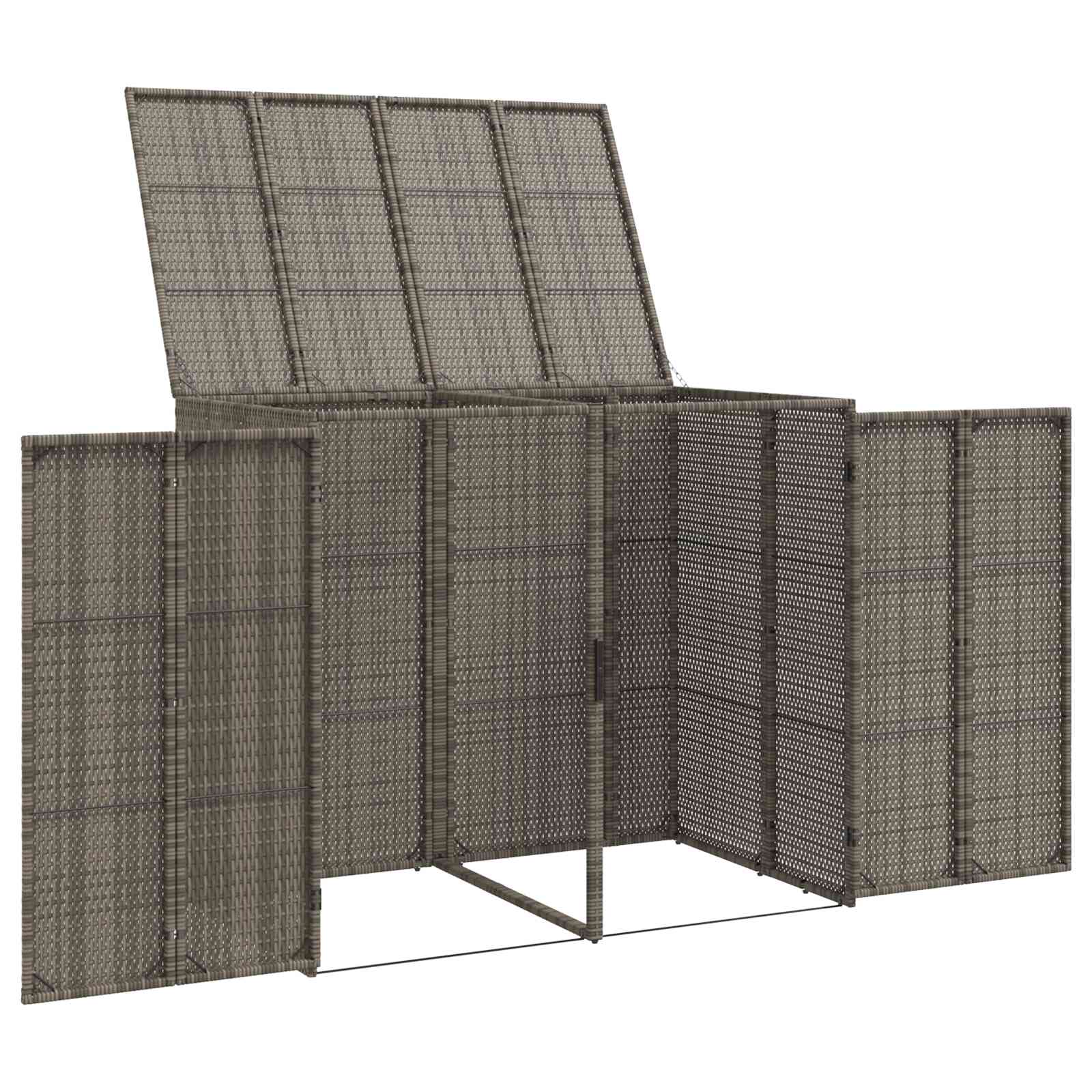 Mülltonnenbox 2 Pcs 130 X 80 X 115 Cm Polyethylen