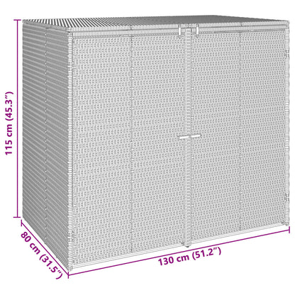 Mülltonnenbox 2 Pcs 130 X 80 X 115 Cm Polyethylen