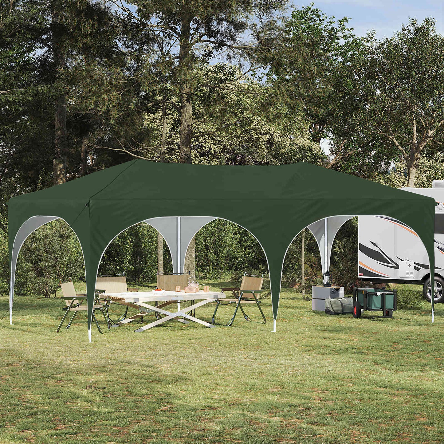 Pop-Up Partyzelt 575 X 288 X 245 Cm Oxford-Stoff