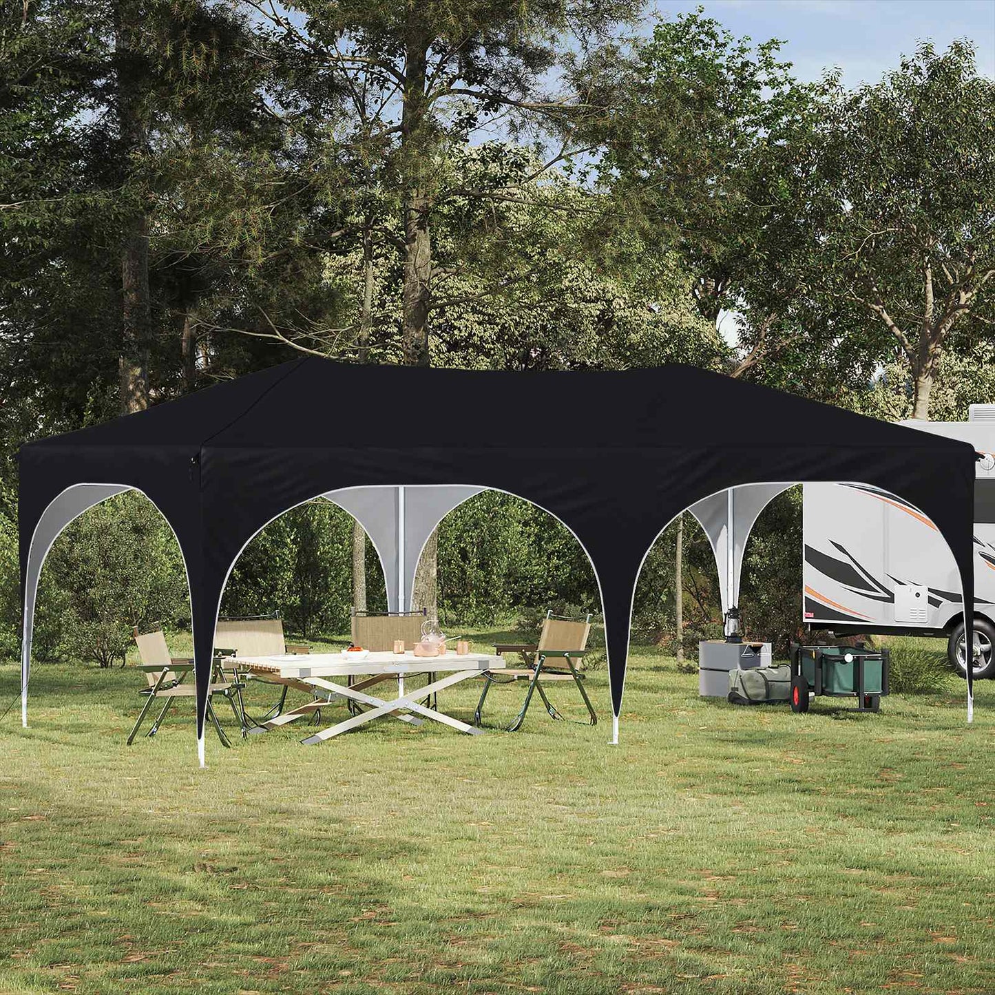 Pop-Up Partyzelt 575 X 288 X 245 Cm Oxford-Stoff