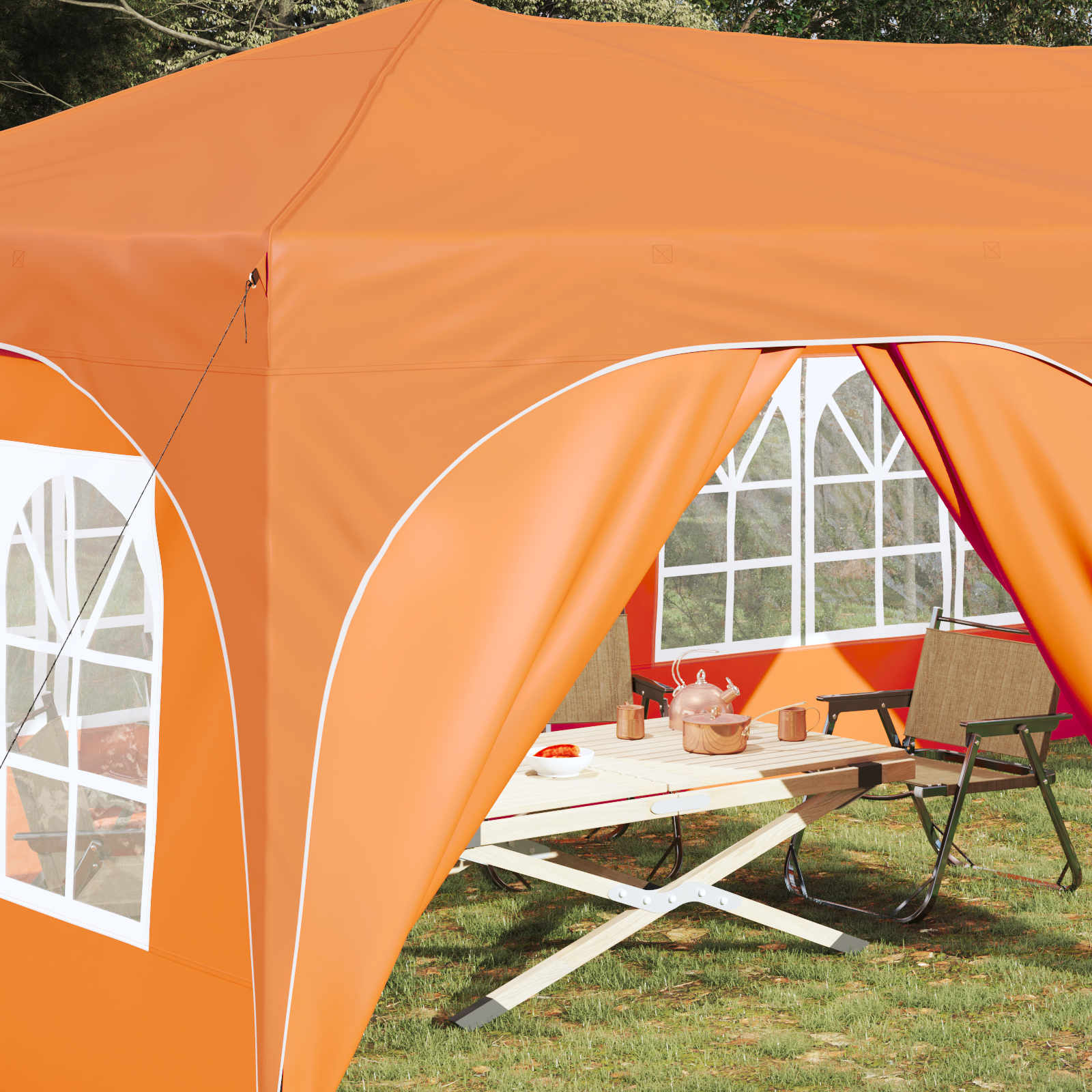 Pop-Up Partyzelt 575 X 288 X 245 Cm Oxford-Stoff