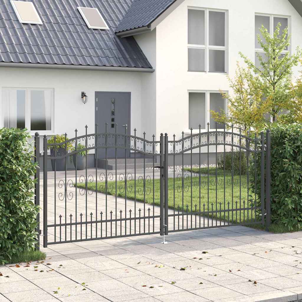 Zauntor Mit Speer-Top Kampen 305 X 125 Cm Stahl