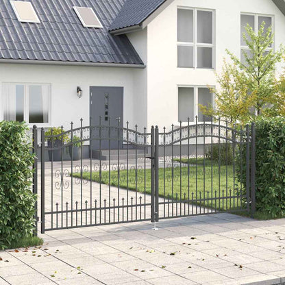 Zauntor Mit Speer-Top Kampen 305 X 125 Cm Stahl