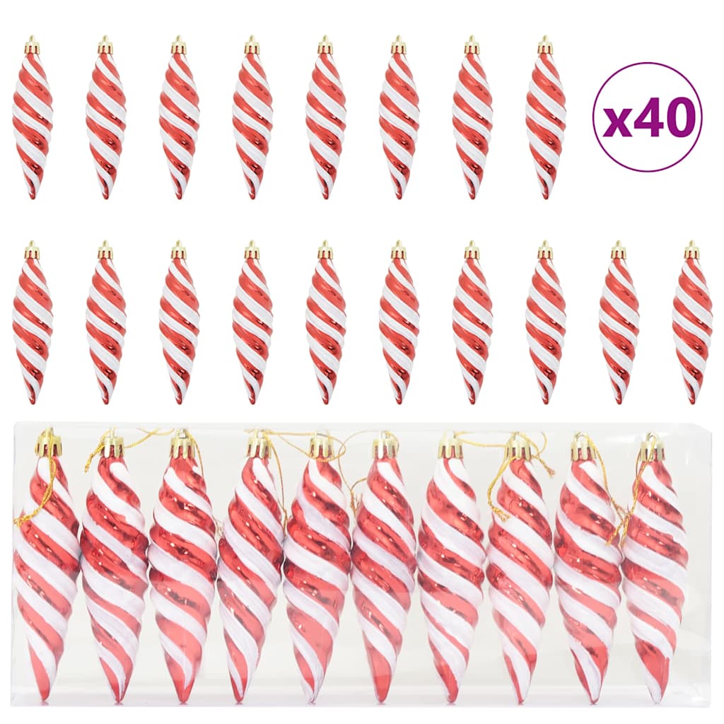 Weihnachtliche Spiralenform Kugel 40 Pcs Kunststoff