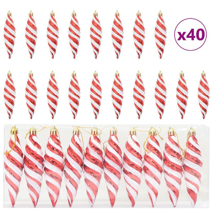 Weihnachtliche Spiralenform Kugel 40 Pcs Kunststoff