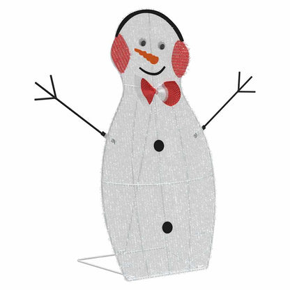 Beleuchtete Schneemann Familie 3 Pcs Warmes Weiß Polyester