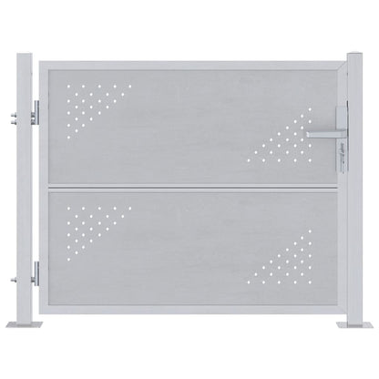 Gartentor Mit Schloss Silber 85 X 70 Cm Edelstahl