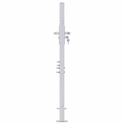 Gartentor Mit Schloss Silber 85 X 97 Cm Edelstahl