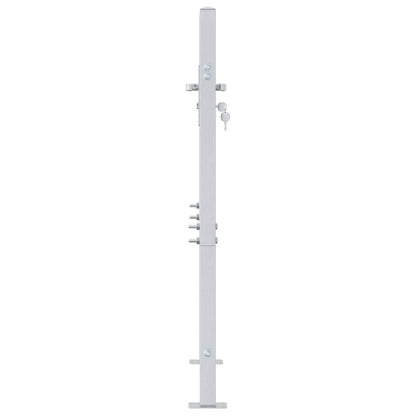 Gartentor Mit Schloss Silber 85 X 97 Cm Edelstahl