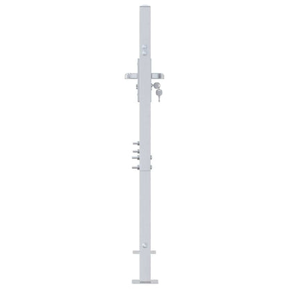 Gartentor Mit Schloss Silber 85 X 97 Cm Edelstahl