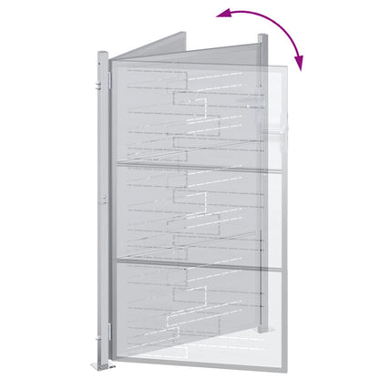 Gartentor Mit Schloss Silber 85 X 144 Cm Edelstahl