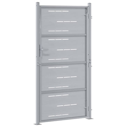 Gartentor 85 X 174 Cm Edelstahl Silber Abschließbar