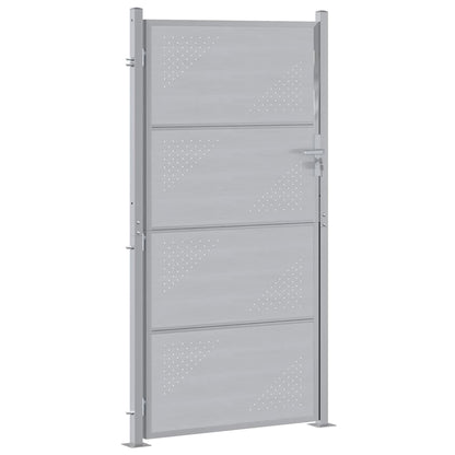 Gartentor 85 X 174 Cm Edelstahl Silber Abschließbar