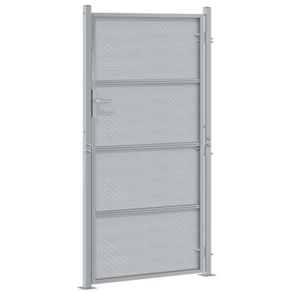 Gartentor 85 X 174 Cm Edelstahl Silber Abschließbar