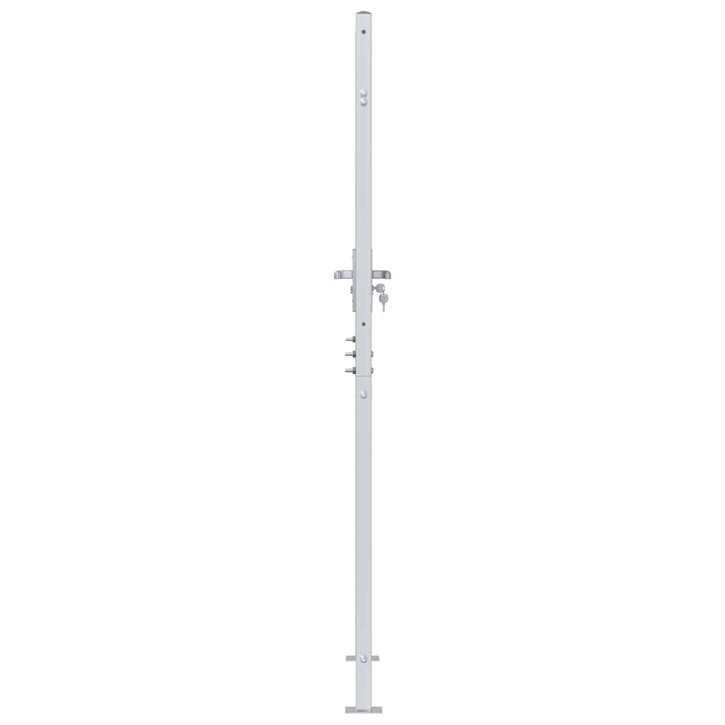 Gartentor Mit Schloss Silber 85 X 196 Cm Edelstahl