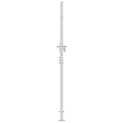 Gartentor Mit Schloss Silber 85 X 196 Cm Edelstahl