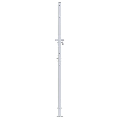 Gartentor Mit Schloss Silber 96 X 200 Cm Edelstahl