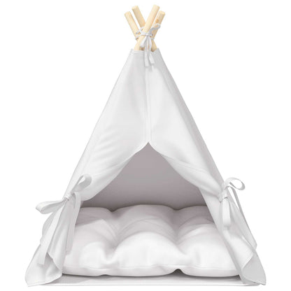 Haustier-Tipi Mit Kissen Weiß 60 X 60 X 70 Cm Polyester