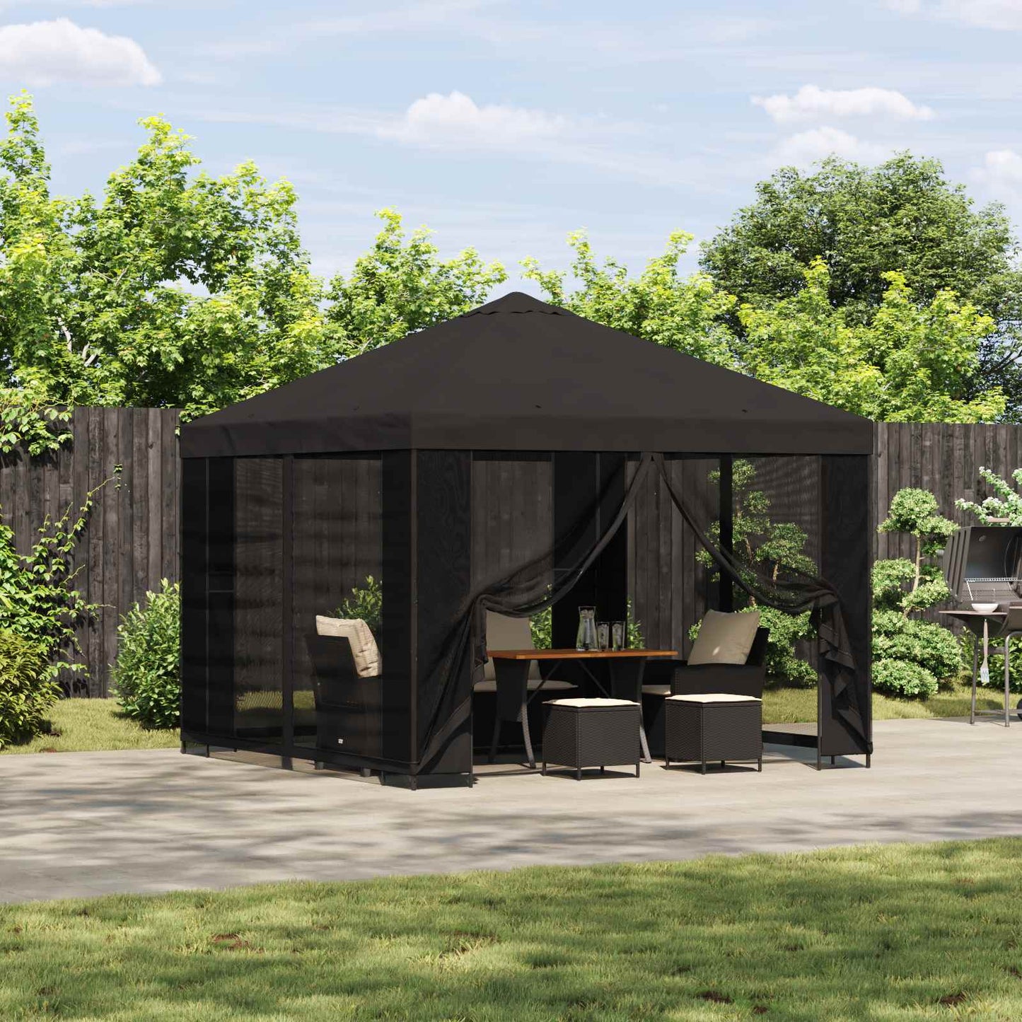 Garten Pavillon Mit Seitenwänden 3 X 3 M
