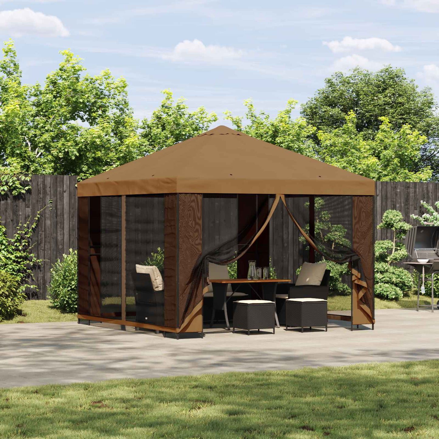 Garten Pavillon Mit Seitenwänden 3 X 3 M