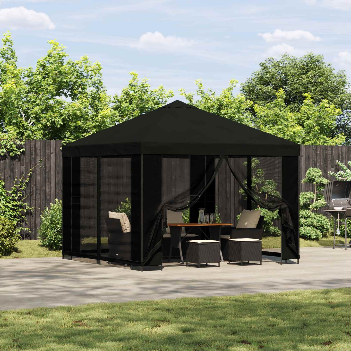 Garten Pavillon Mit Seitenwänden 3 X 3 M