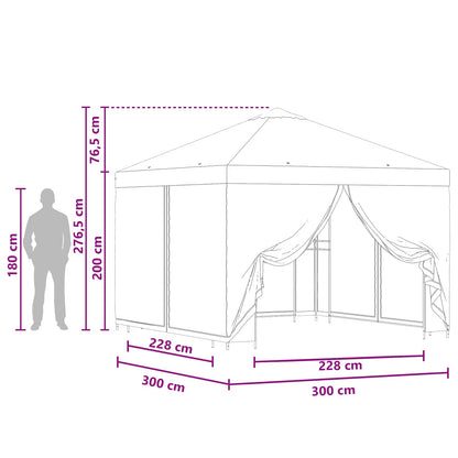 Garten Pavillon Mit Seitenwänden 3 X 3 M