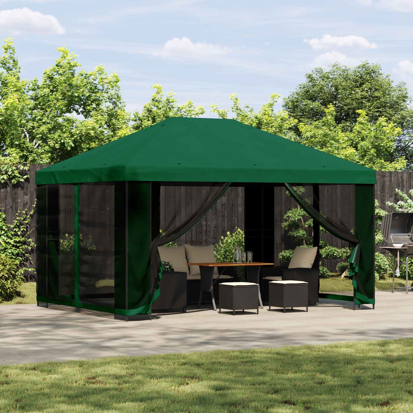 Garten Pavillon Mit Seitenwänden 4 X 3 M