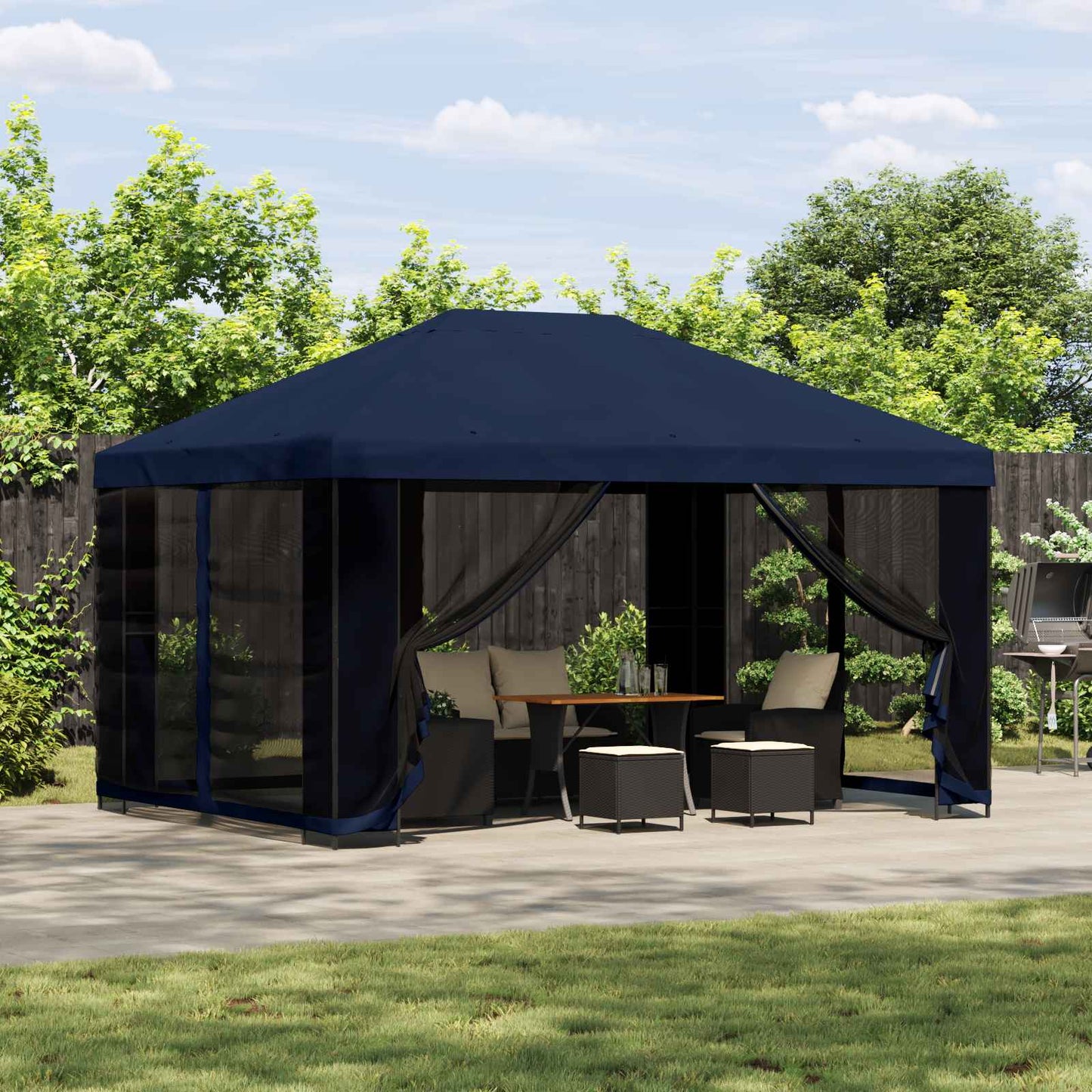 Garten Pavillon Mit Seitenwänden 4 X 3 M