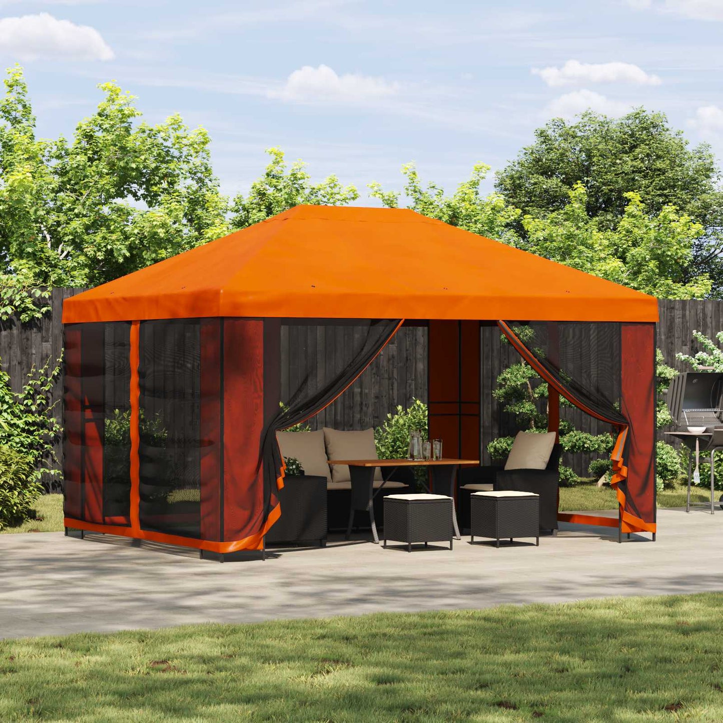 Garten Pavillon Mit Seitenwänden 4 X 3 M