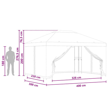 Garten Pavillon Mit Seitenwänden 4 X 3 M